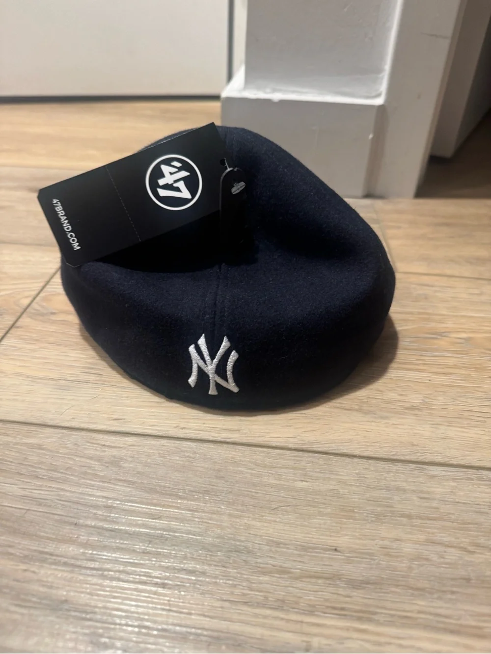 New York Yankees Navy Wool Newsboy Cap